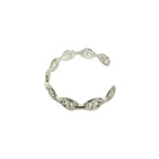 Hermes Enchainee Bangle 925 Sterling Silver Bracelet Calfskin — view 4