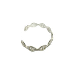 Hermes Enchainee Bangle 925 Sterling Silver Bracelet Calfskin — view 5
