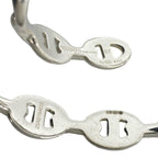 Hermes Enchainee Bangle 925 Sterling Silver Bracelet Calfskin — view 3