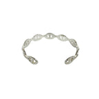 Hermes Enchainee Bangle 925 Sterling Silver Bracelet Calfskin — view 6