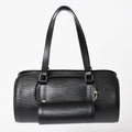 Louis Vuitton Papillon 30 GM Handbag Epi Silver Tube Shape
