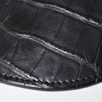 Hermes Cap Black Cashmere Leather Silver Hat — view 7