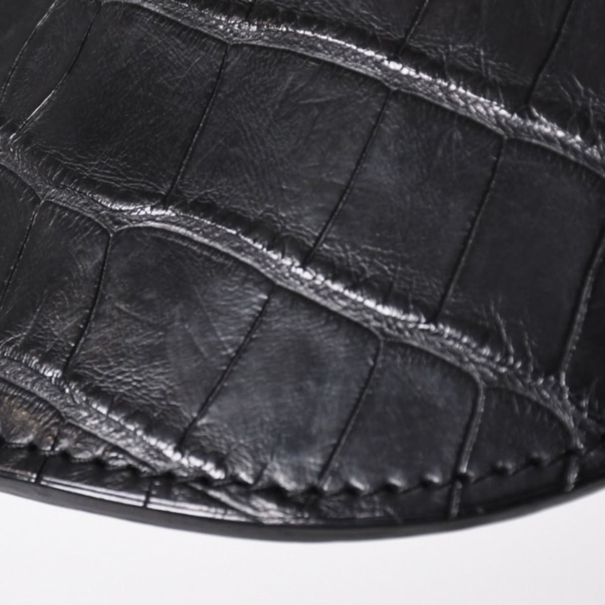 Hermes Cap Black Cashmere Leather Silver Hat — view 7