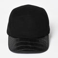 Hermes Cap Black Cashmere Leather Silver Hat