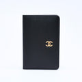 Chanel CC Logo Notebook Cover Book Black Gold Agenda