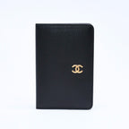 Chanel CC Logo Notebook Cover Book Black Gold Agenda