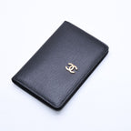Chanel CC Logo Notebook Cover Book Black Gold Agenda — view 3