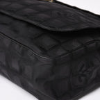 Chanel New Travel Line Messenger Bag Nylon Jacquard Leather Gold — view 8