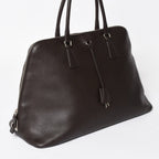 Prada Tote Bag Dark Brown Silver — view 3