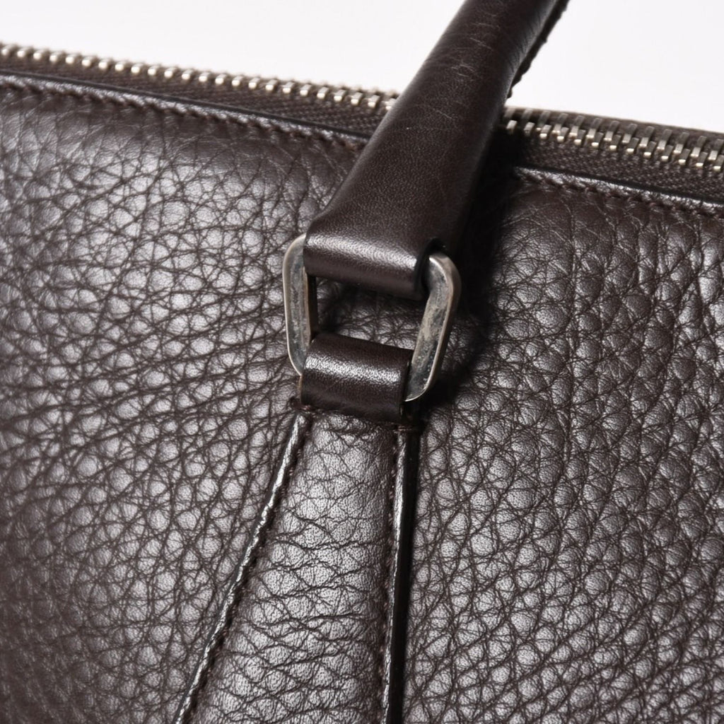 Prada Tote Bag Dark Brown Silver — view 7