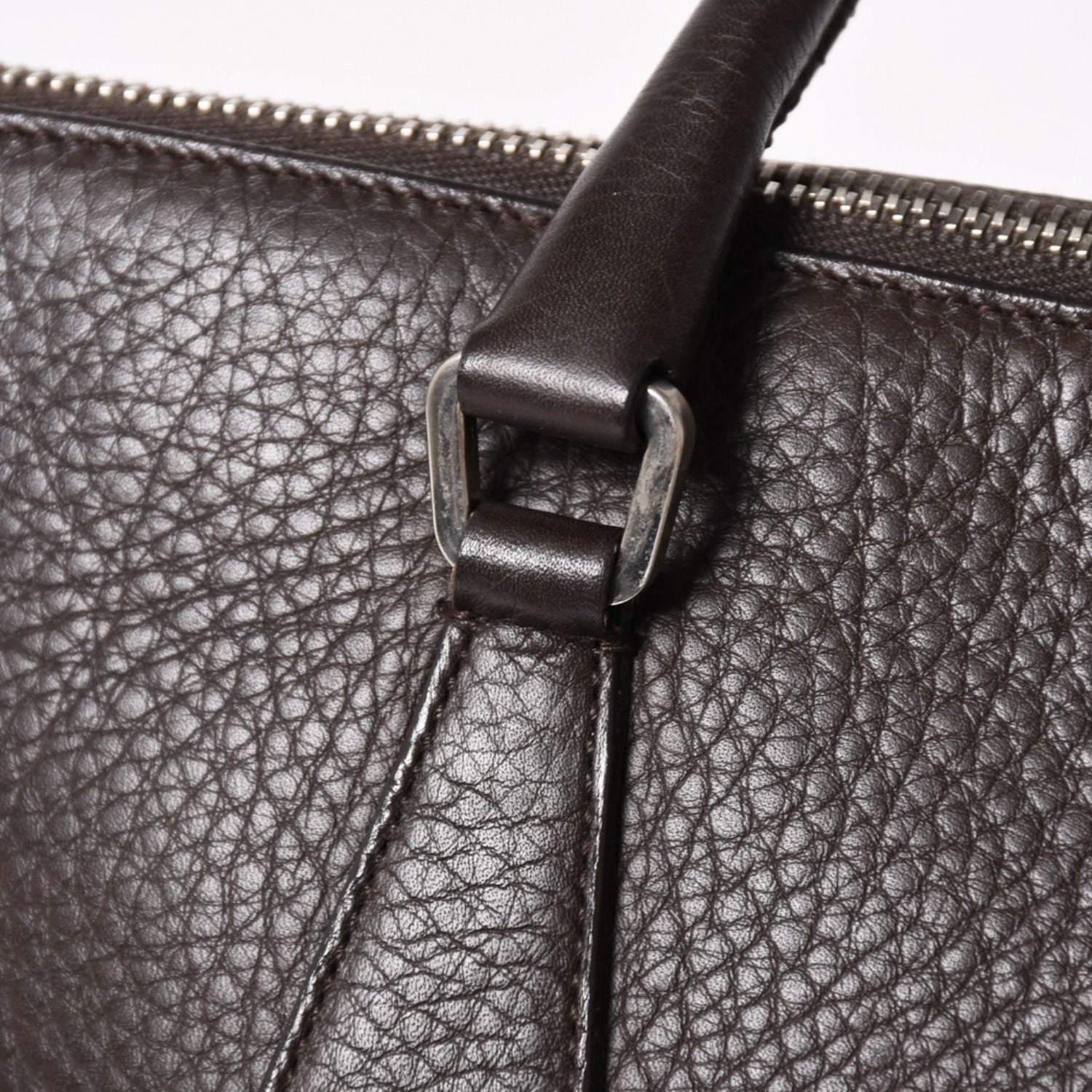 Prada Tote Bag Dark Brown Silver — view 7