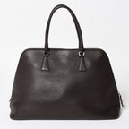 Prada Tote Bag Dark Brown Silver — view 2
