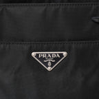 Prada Tote Bag Croco Embossed Nylon Leather Black Silver — view 7