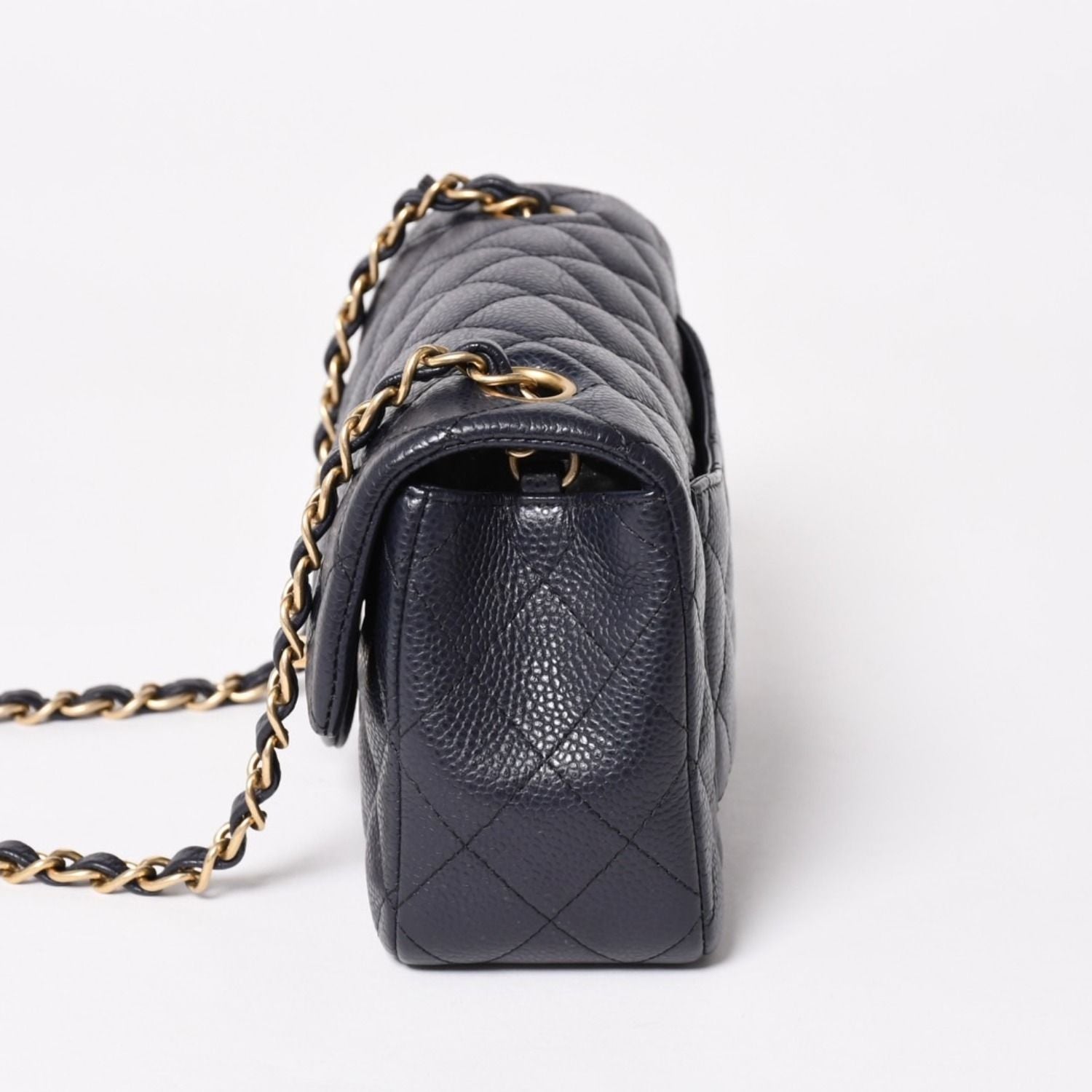 Chanel Mini Quilted 20 S Flap S Chain Shoulder Strap CC Logo Caviar Leather — view 4