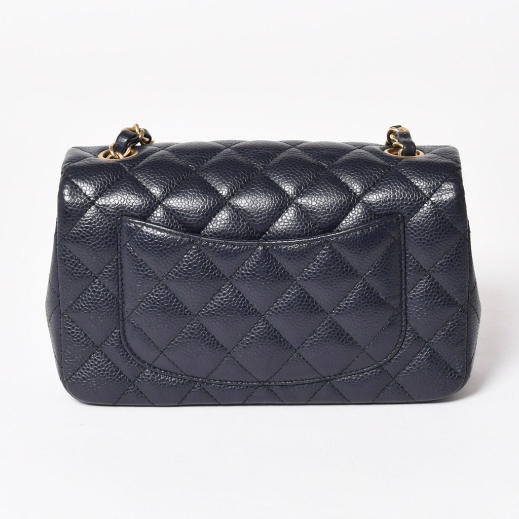 Chanel Mini Quilted 20 S Flap S Chain Shoulder Strap CC Logo Caviar Leather — view 2