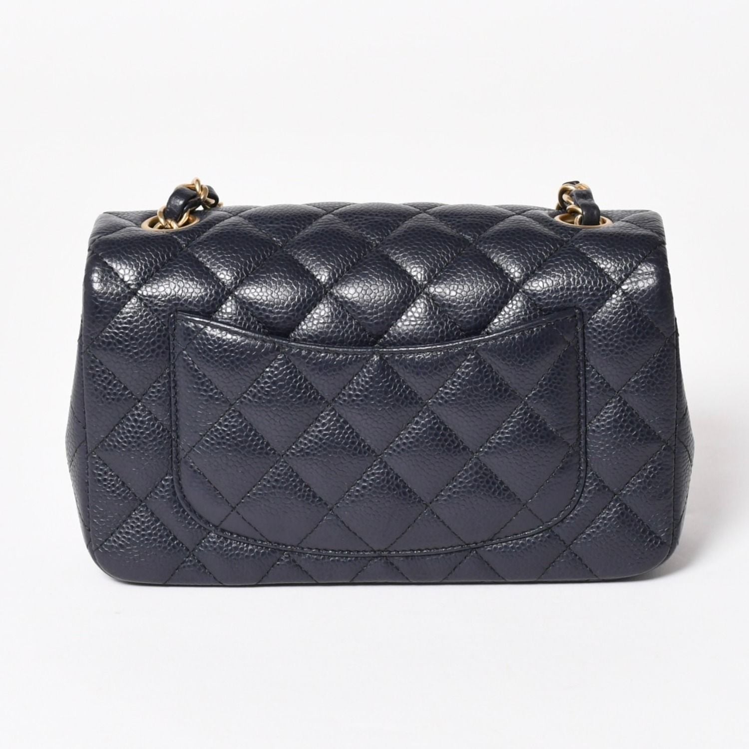 Chanel Mini Quilted 20 S Flap S Chain Shoulder Strap CC Logo Caviar Leather — view 2