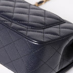 Chanel Mini Quilted 20 S Flap S Chain Shoulder Strap CC Logo Caviar Leather — view 8