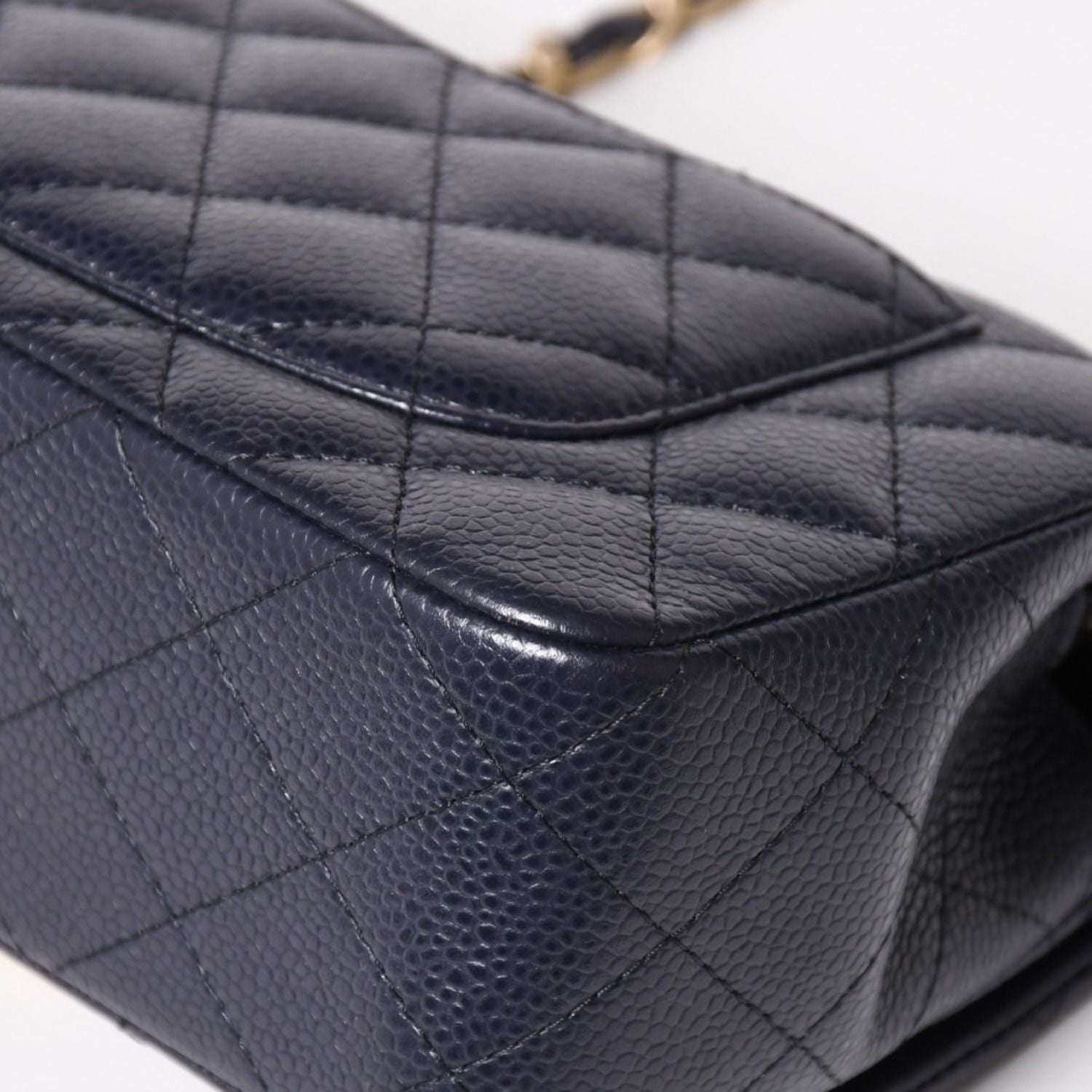 Chanel Mini Quilted 20 S Flap S Chain Shoulder Strap CC Logo Caviar Leather — view 8