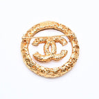 Chanel CC Logo Brooch 93 Metal Gold Vintage — view 7