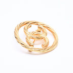 Chanel CC Logo Brooch Metal Round Gold — view 4
