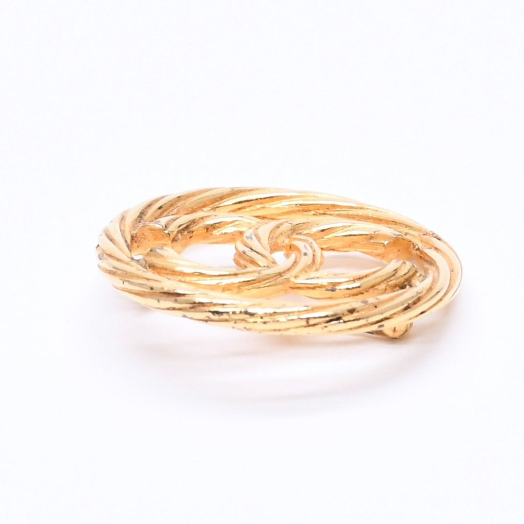 Chanel CC Logo Brooch Metal Round Gold — view 6