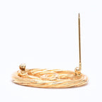 Chanel CC Logo Brooch Metal Round Gold — view 8