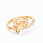 Chanel CC Logo Brooch Metal Round Gold — view 5