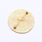 Chanel CC Logo Brooch Metal Cambon Coin Round Gold — view 7