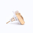 Chanel CC Logo Square Earrings 03 Metal Gold Plated — view 4