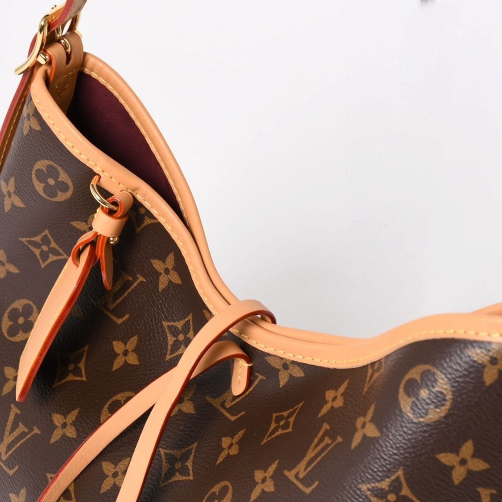Louis Vuitton Carryall NM PM Bag Monogram Brown Leather Vachetta Gold — view 6