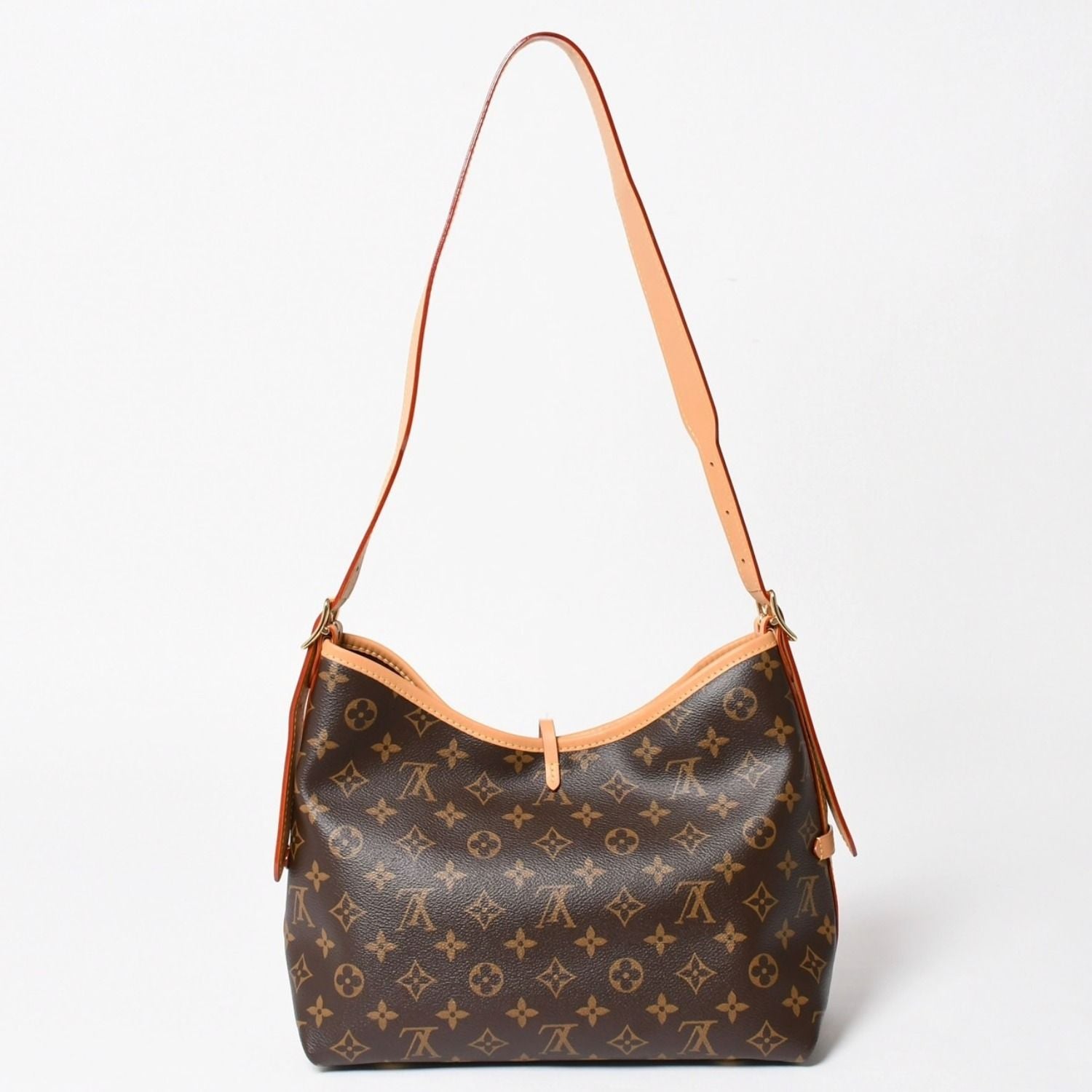 Louis Vuitton Carryall NM PM Bag Monogram Brown Leather Vachetta Gold — view 2