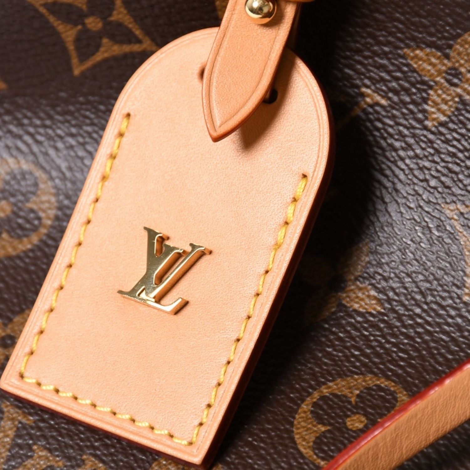 Louis Vuitton Carryall NM PM Bag Monogram Brown Leather Vachetta Gold — view 7