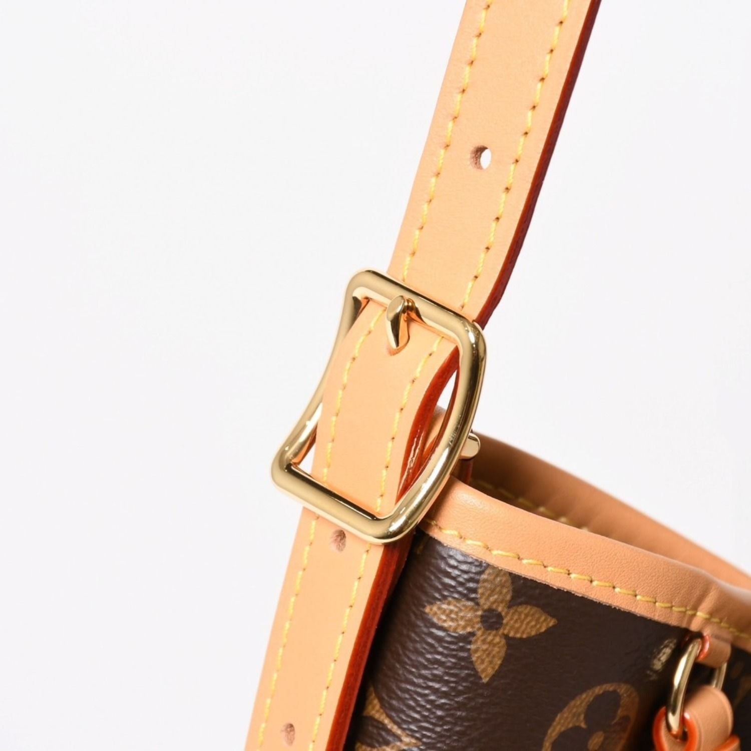 Louis Vuitton Carryall NM PM Bag Monogram Brown Leather Vachetta Gold — view 5