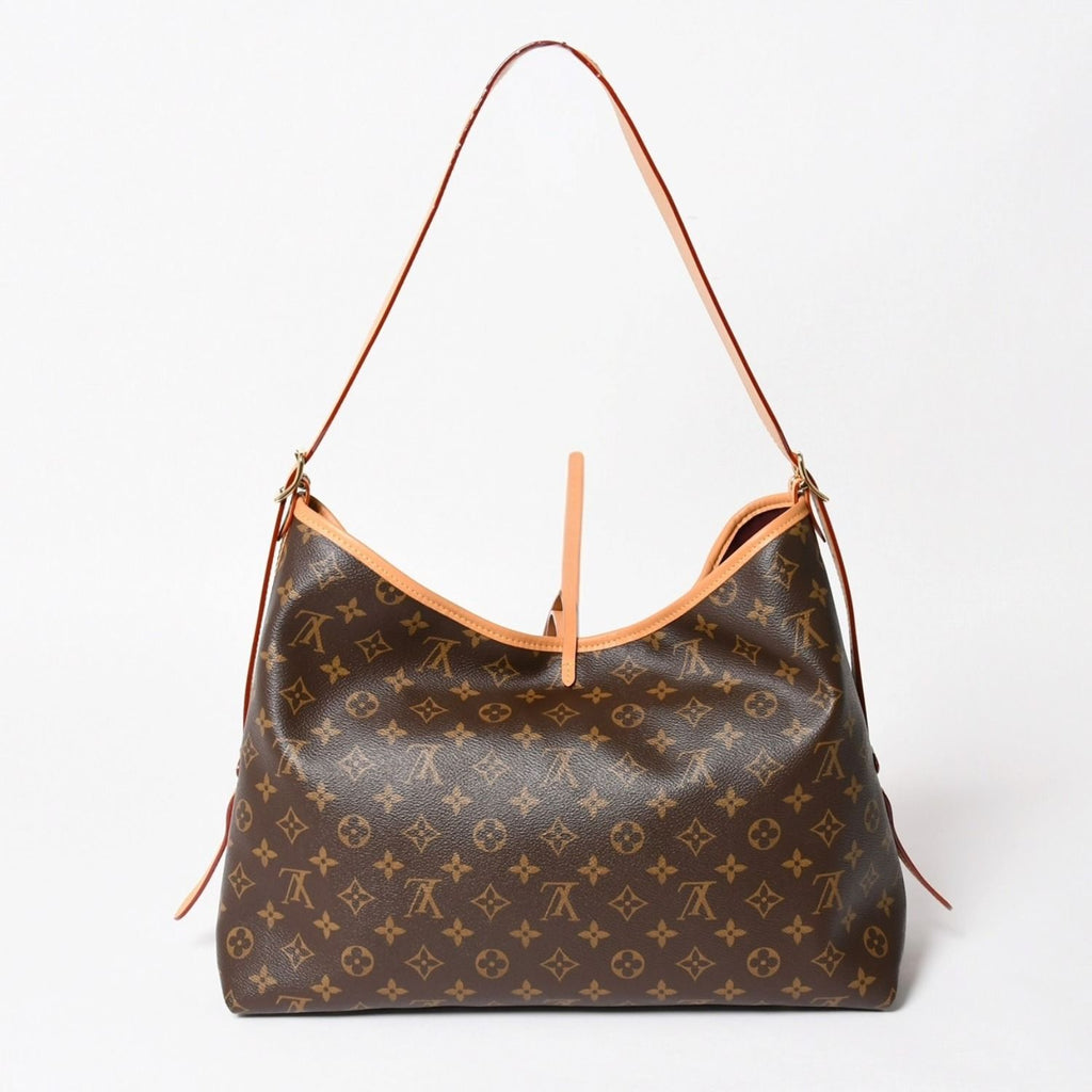 Louis Vuitton Carryall NM MM Tote Bag Monogram Brown Leather Vachetta Gold — view 3