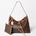 Louis Vuitton Carryall NM MM Tote Bag Monogram Brown Leather Vachetta Gold
