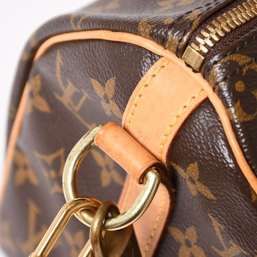 Louis Vuitton Speedy 25 Handbag Monogram Leather Brown Gold — view 5