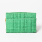 Chanel Quilted Linen S Flap Mini Bag Green Gold — view 2