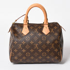 Louis Vuitton Speedy 25 Handbag Monogram Leather Brown Gold — view 2