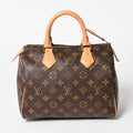 Louis Vuitton Speedy 25 Handbag Monogram Leather Brown Gold