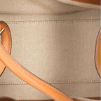 Prada Logo Soft Gray Leather Handbag — view 3