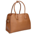 Prada Logo Soft Gray Leather Handbag