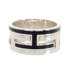 Hermes Move Ash Ring 52 925 Sterling Silver Black AB — view 2