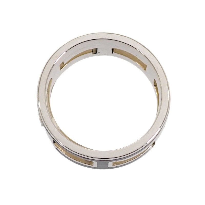Hermes Move Ash Ring 52 925 Sterling Silver Black AB — view 6