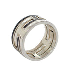 Hermes Move Ash Ring 52 925 Sterling Silver Black AB — view 5