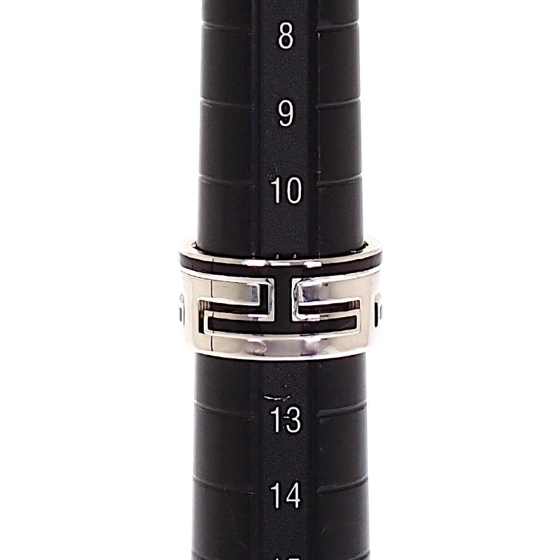 Hermes Move Ash Ring 52 925 Sterling Silver Black AB — view 8
