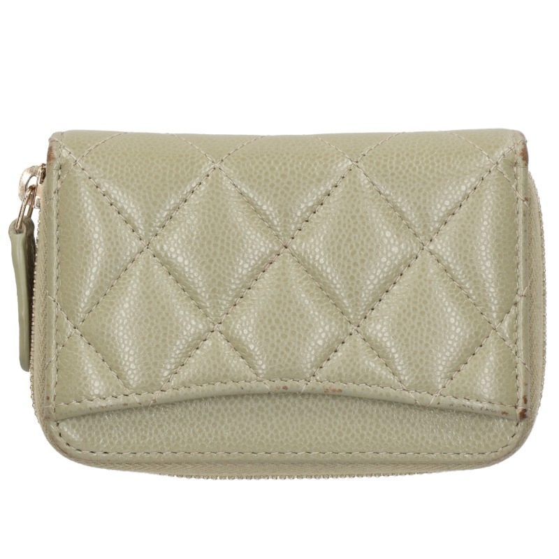 Chanel Caviar Leather Round Zip Coin Case — view 2