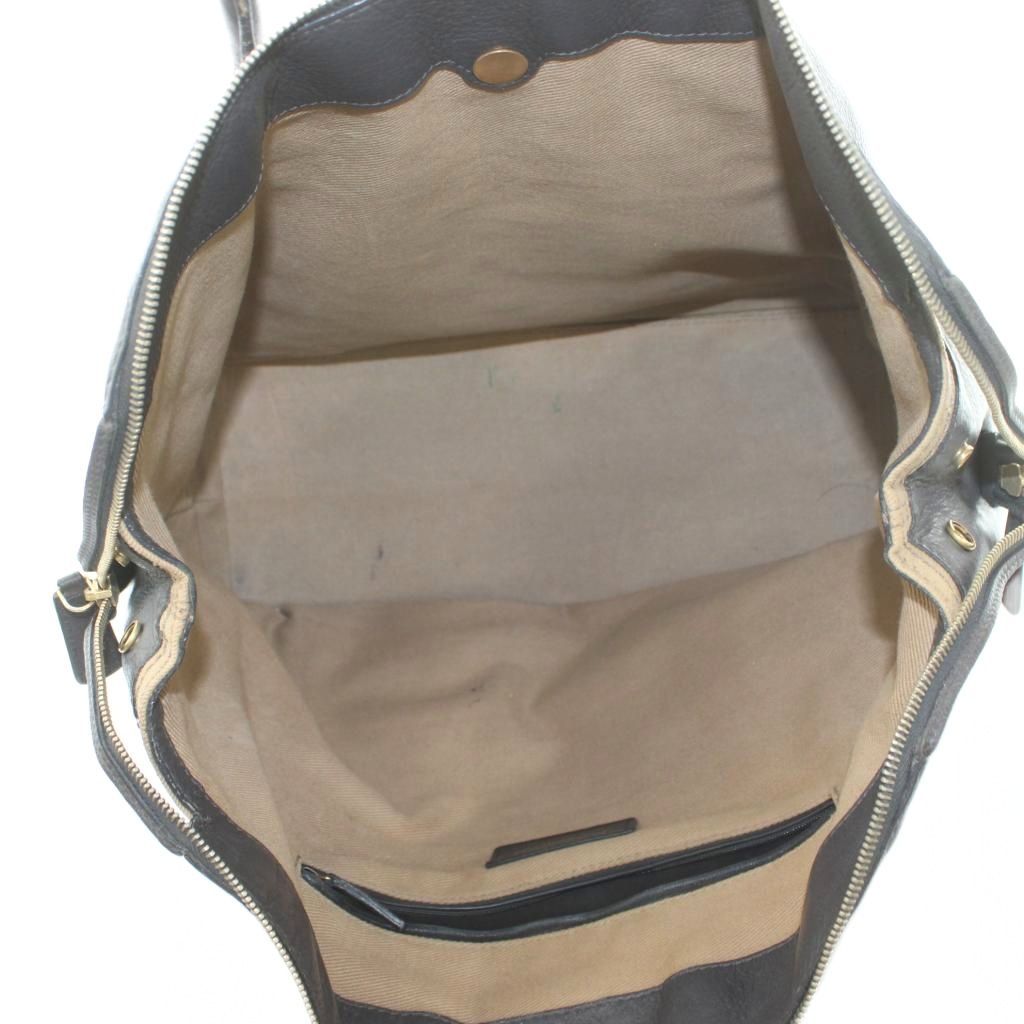 Saint Laurent Muse Two Cabas Tote Leather Black Beige — view 6