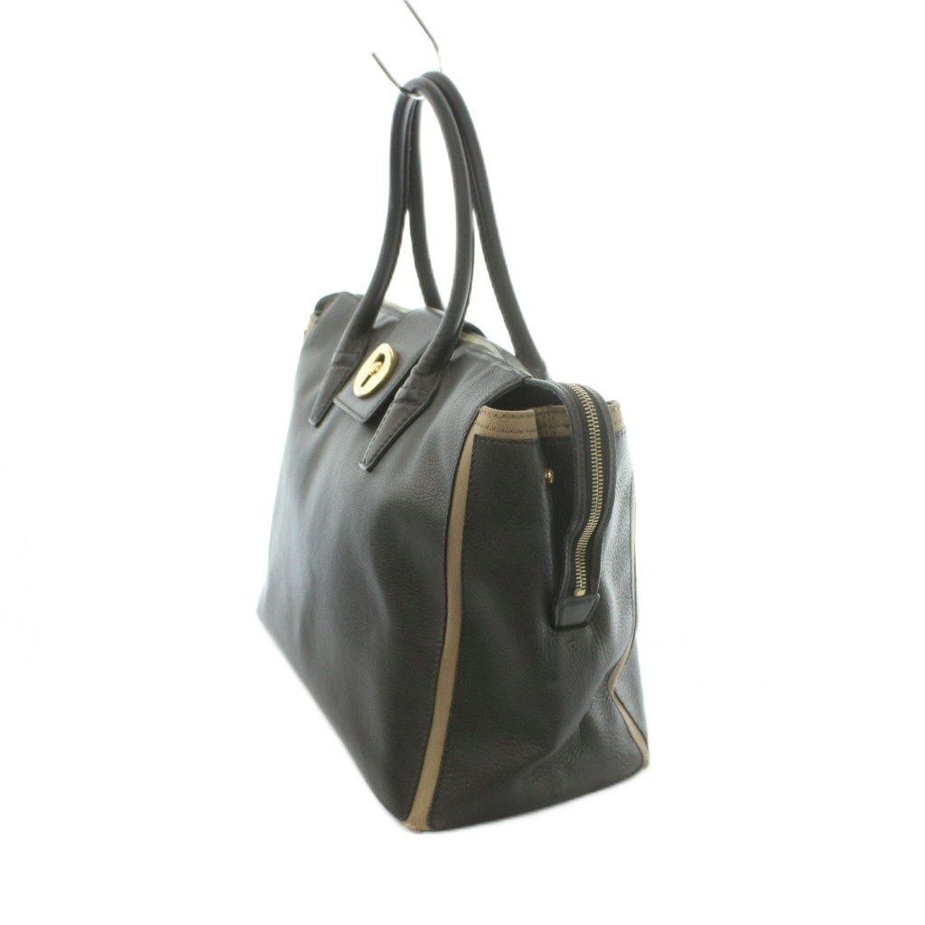Saint Laurent Muse Two Cabas Tote Leather Black Beige — view 3