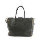 Saint Laurent Muse Two Cabas Tote Leather Black Beige — view 2