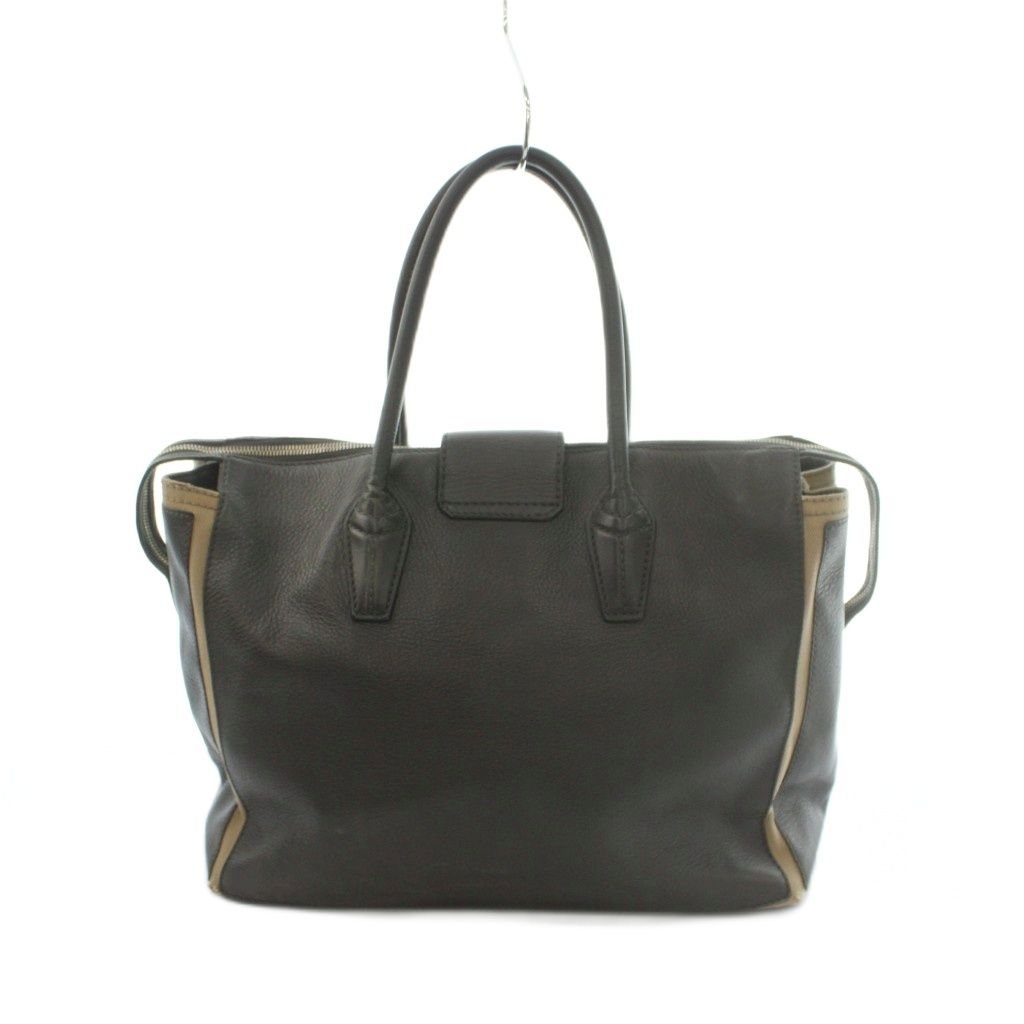 Saint Laurent Muse Two Cabas Tote Leather Black Beige — view 2